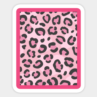 Pink Leopard Sticker